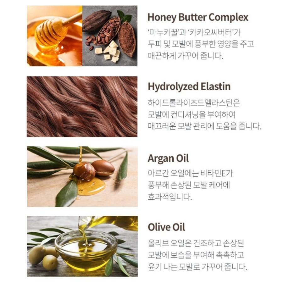 [Milch-Baobab] großes Protein-Schaden-Shampoo/Pflegespülung Elfenbein-Moschus, 1000ml Koreanische Haarpflege