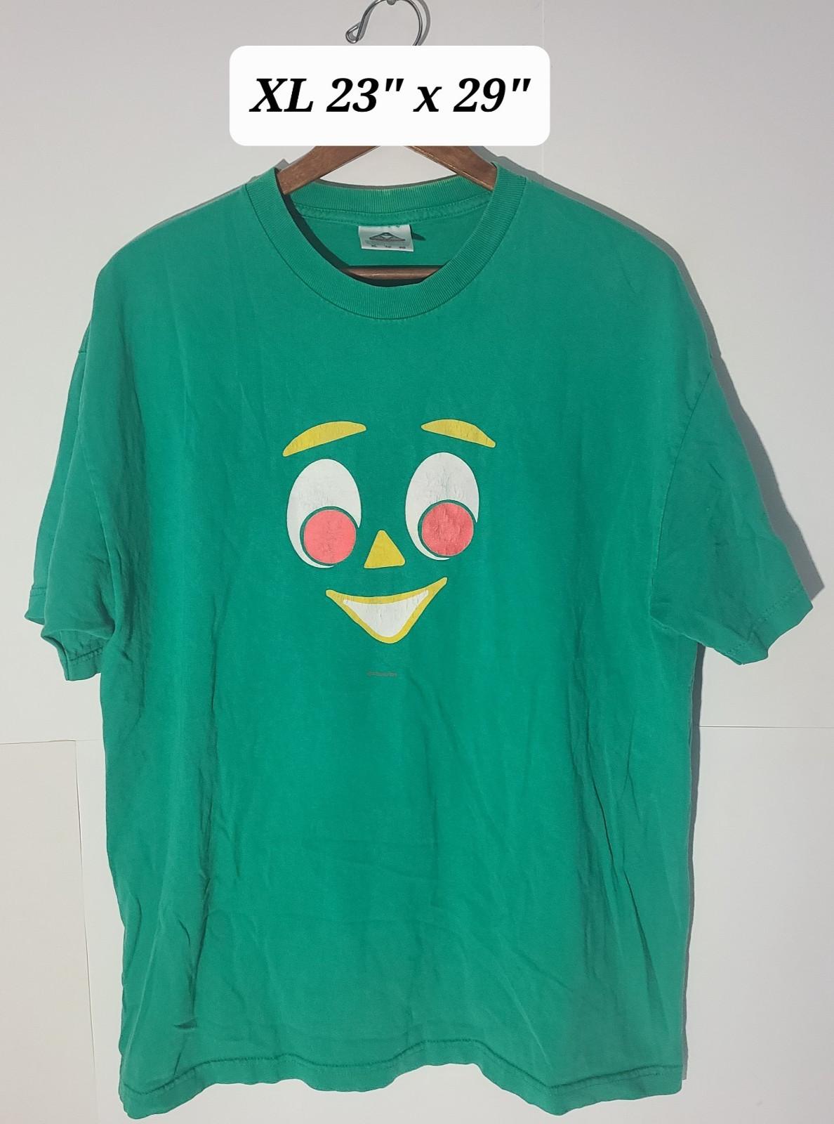 Vintage 90s Gumby Face Green Men s XL T-Shirt Unisex T-Shirt M