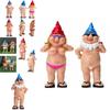 Naked Resin Gnome Statue For Magical Garden Decor Nudist Gift