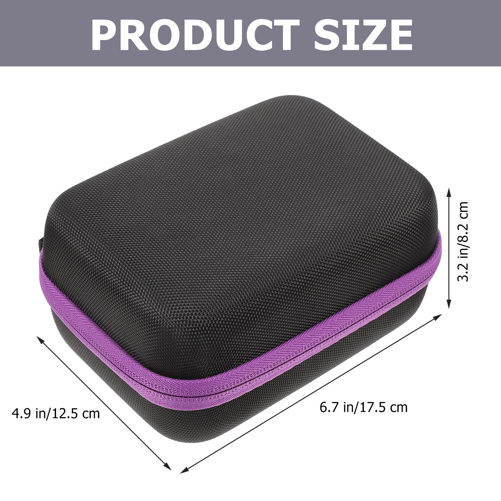 

1Pcs Compact 12 Slot Essential Oils Box 5Ml 10Ml 15Ml Capacity Waterproof Hard Shell Travel Case with Divider Roller Bottle фиолетовый