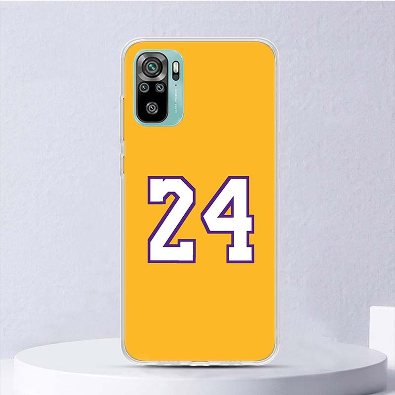 Basketball 23 24 Number Soft Case For Xiaomi Redmi Note 14 13 12S 11S 10S 12 Pro Plus Phone Cover 11 10 11E 11T Note14 Shell Coq