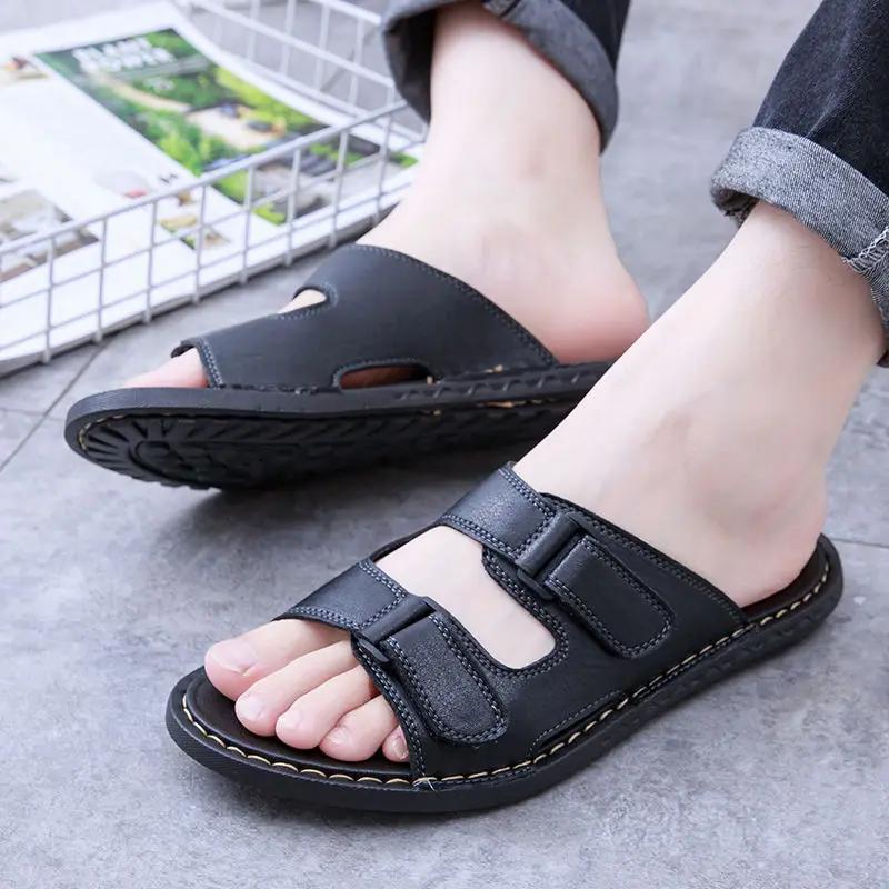 Fashion Soft Men's Shoe Beach Sabot Slides Flat Original Designer Luxury Clappers 2025 Casual Cheap Shoes Liquidation Adult Male Slipper