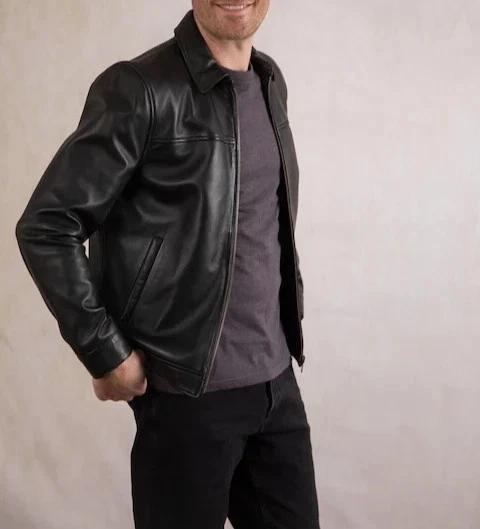Black Designer Jacket Handmade Leather Motorcycle Genuine Lambskin Biker Men's Stylish
