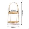 Woven Bamboo Snack Basket Food Display Serving Tray Multipurpose Organizer Portable with Handle