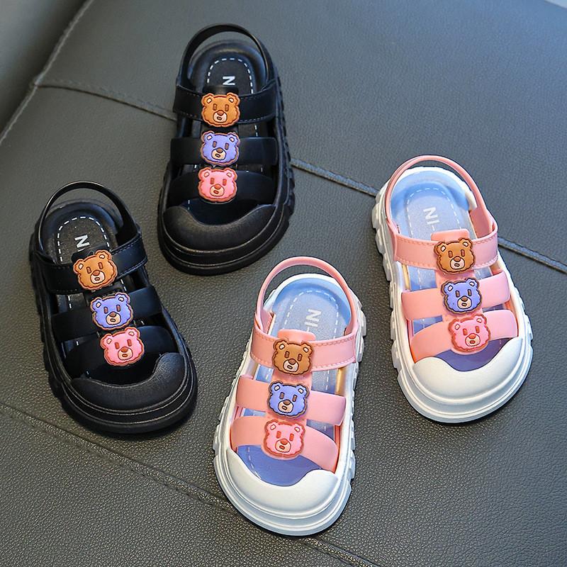 Cartoon Paradise Kids Open Toe Sandals With Pvc Material Non Slip Sole For Active Summer Wear