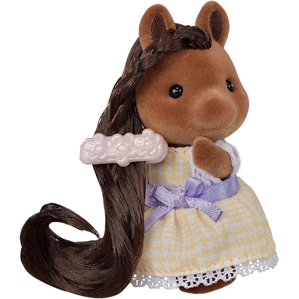Sylvanian Families Pony Friends Set Hair Salon Toy Dollhouse for Ages 3 and Up EPOCH