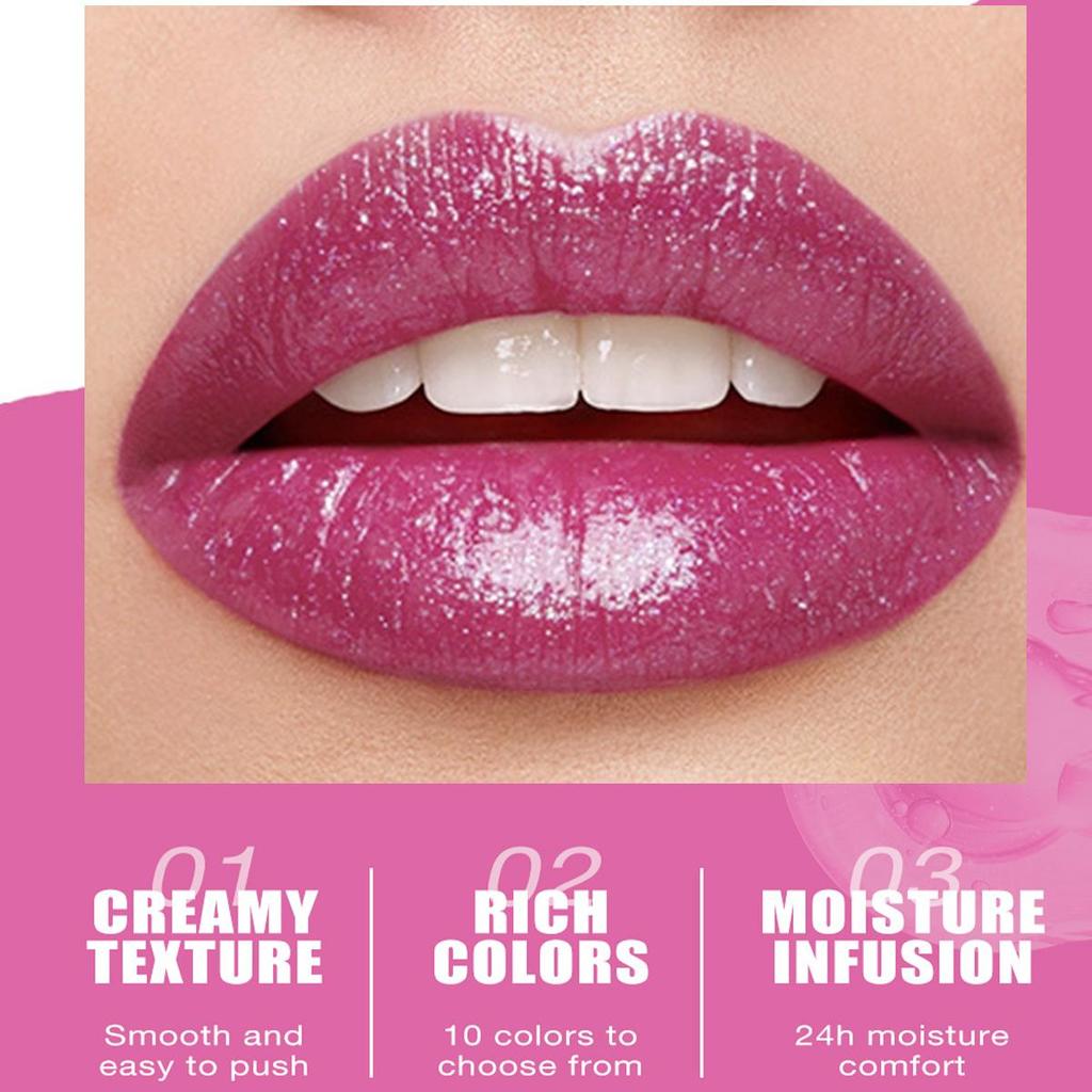 Diamond Pearlescent Lipstick Waterproof Long Lasting Non-stick Cup Matte Velvet Shiny Lipsticks Red Sexy Lips Makeup Cosmetics