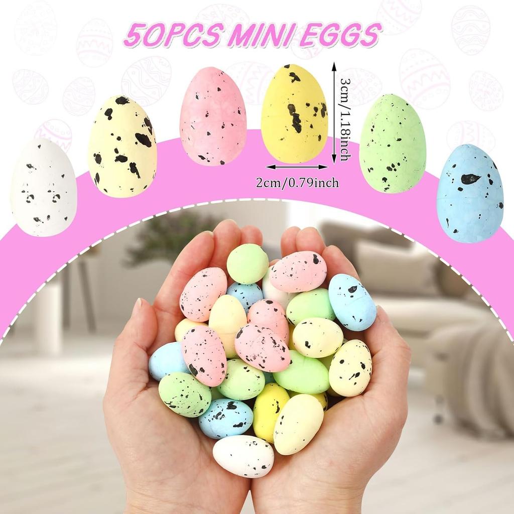 Foam Easter Egg Decoration DIY Fake Eggs Artificial Foam Bird Eggs Garden Bird Nest Decor Easter Party Decorations Home Decor