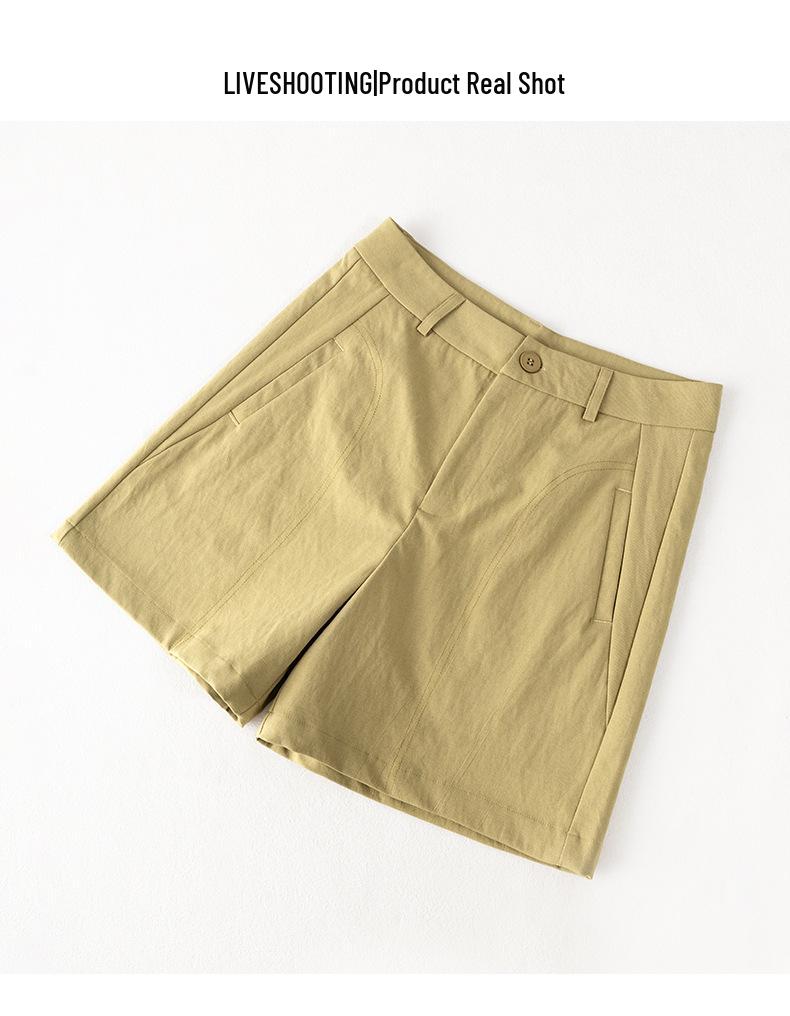 Women's 2026 Summer High-Waisted Loose Wide-Leg Capri Shorts - Casual Straight Five-Point Style