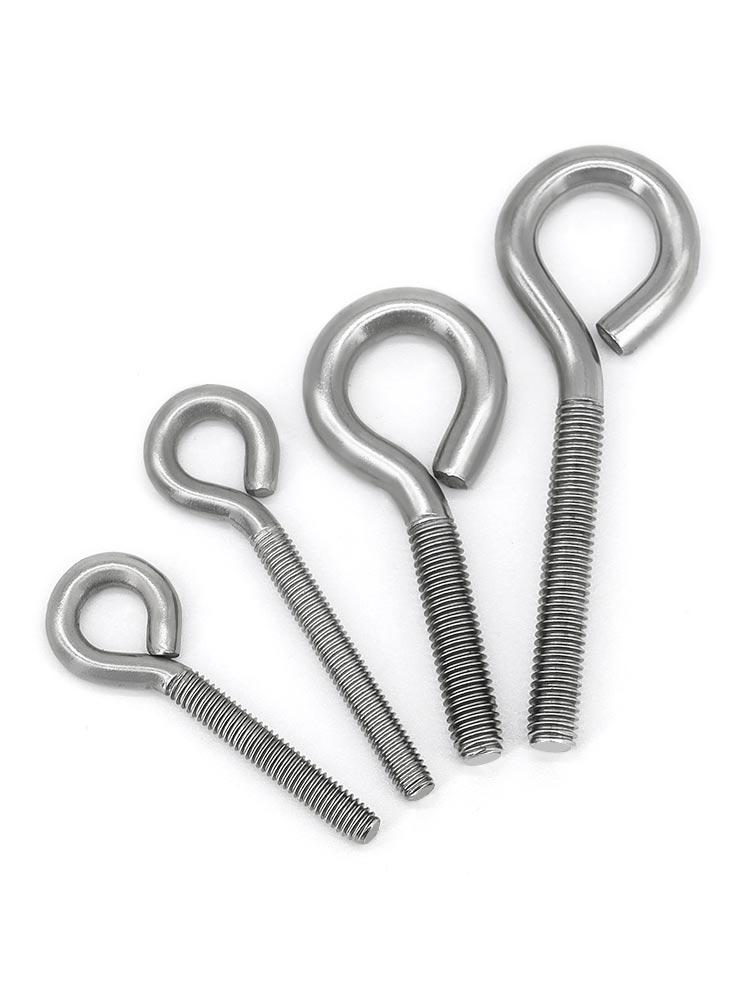 304 Stainless Steel Eyebolt with Ring Hook – Machine Thread Closed Eye Bolt (M4 M5 M6 M8)