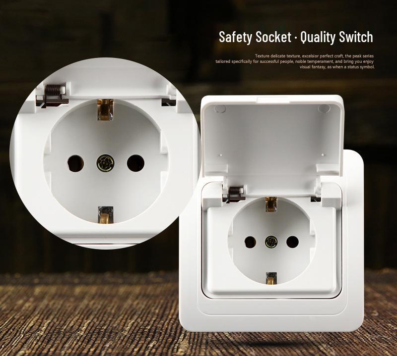 German/European Standard Waterproof & Dust-Proof Socket