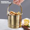 Yangyizhi Seau à Glace en Acier Inoxydable avec Passoire Amovible, Refroidisseur de Vin Bar Champagne pour Bière Vin Rouge, Portable Snacks Maison