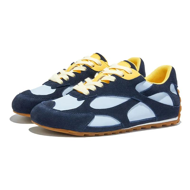 Fashion Fashion Mixed Colors Lace Up Brand Flat Sneakers Women Comfortable Non-slip Running Derby Shoes Large Size Casual Slip On Shoes