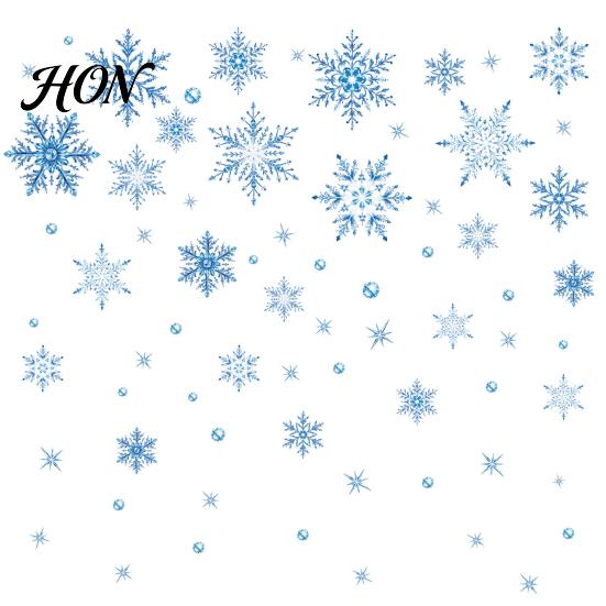 Snowflake Glass Decals 2 Sheets Christmas Static Sticker, Removable Winter Party Window Decor Cling, Waterproof Festive Decorative Decal Stickers
