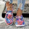Flower-laced Sports Shoes, Low-top and Large-sized Fashionable Loafers, Sports Shoes for Women
