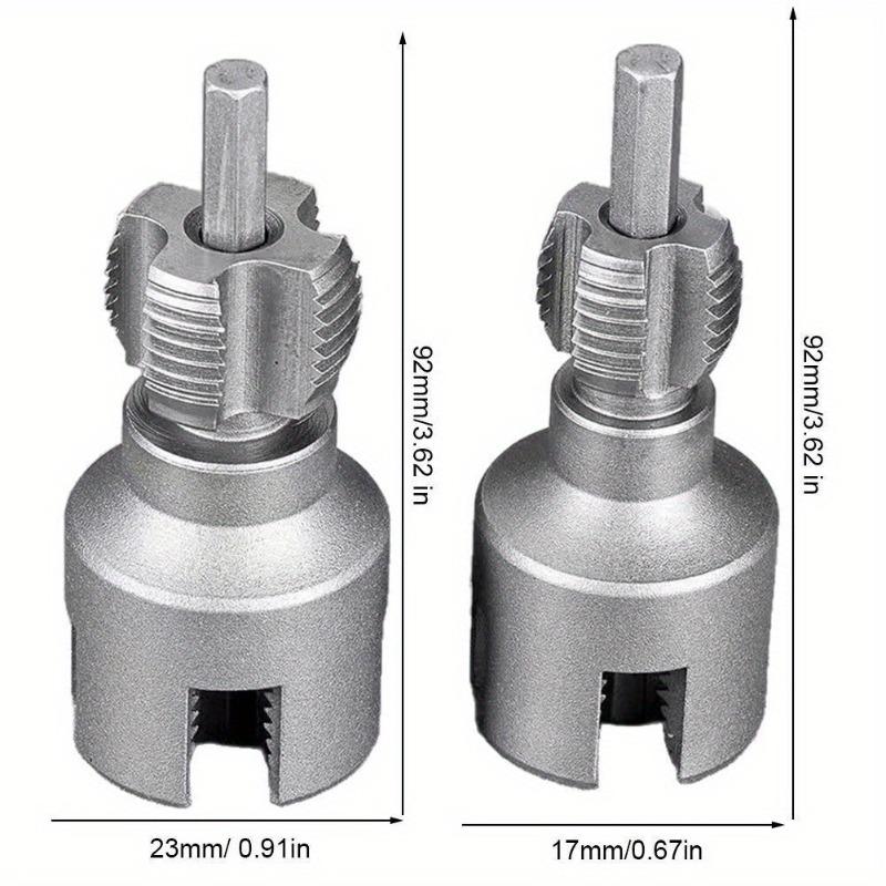2 Stück Rohrschneidwerkzeug Sechskantschaft Schneideisen Innen- Außengewinde 1/2&3/4 Wasserleitungen PPR PVC MPP Abnehmbar