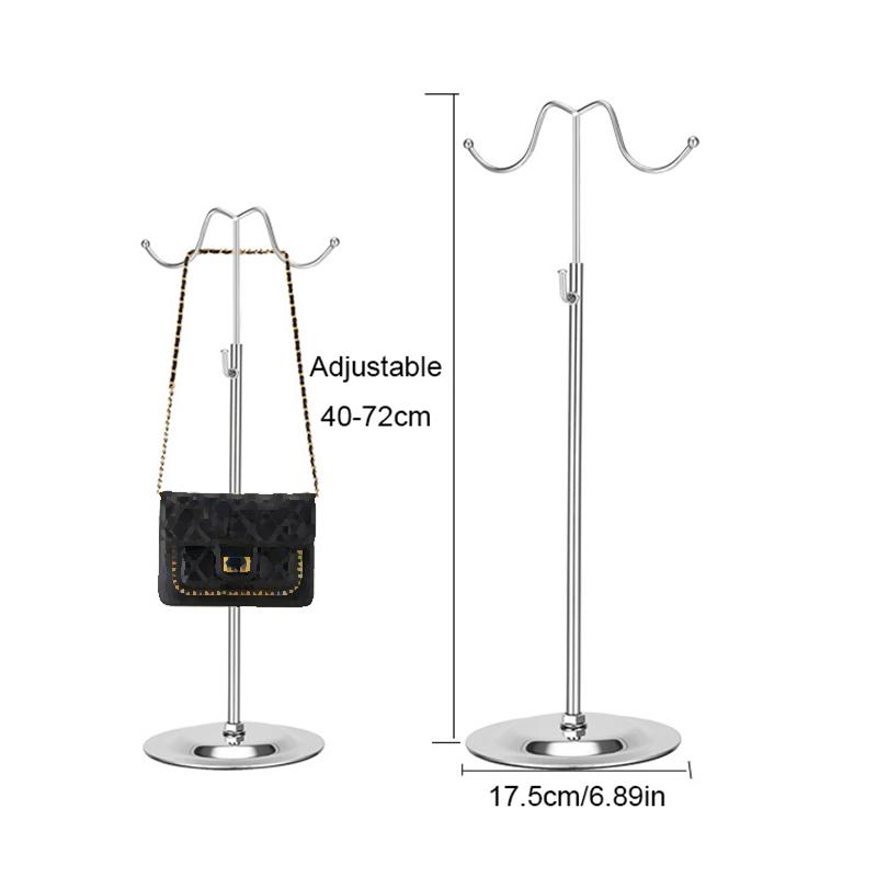 Stojak na torebki Regulowana półka do wieszania torebek Stojak ekspozycyjny Uchwyt na portmonetki i torebki Stojak organizacyjny Półka do przechowywania