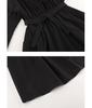 TG Minimalist Cotton-Feel Round Neck Long Sleeve Dress - 2026 Gentle Korean Style with Large Hem