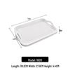Yipan White Melamine Rectangular 3-Compartment Serving Tray