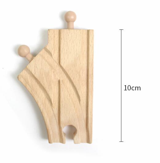 Wooden Railway Track Accessories Beech Wood Train Track Parts Compatible with Thomas and Major Brands Toys
