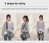 Drezm Korean Crossbody Tote - Small Square Canvas Striped Bag for Women