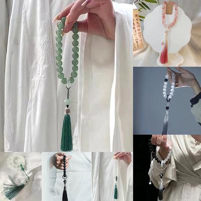 12Mm Püsküllü Bileklik Antik Stil El Bükümlü Boncuklar Boncuk Zincir Budist Tibet Tespihi Kolye Uçları Takı Hediye