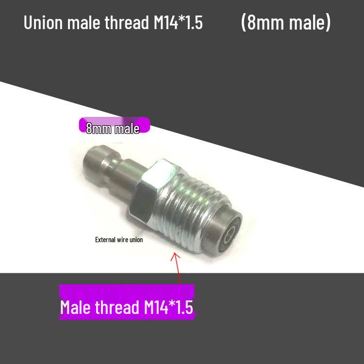 8mm M10*1 Stainless Steel High Pressure Quick Connect Male Coupler for 8mm Female.