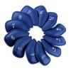 12 Pièces PU Cuir Golfs Headcover Housse de Protection Étuis Tête de Fer Imperméables Accessoires de Golf