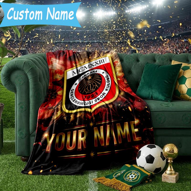 Custom Personalized Blanket Gençlerbirliği Spor Kulübü Soft Throw Blanket, Suitable for Family and Friends, Sofa Blanket,Home Decor Christmas gift