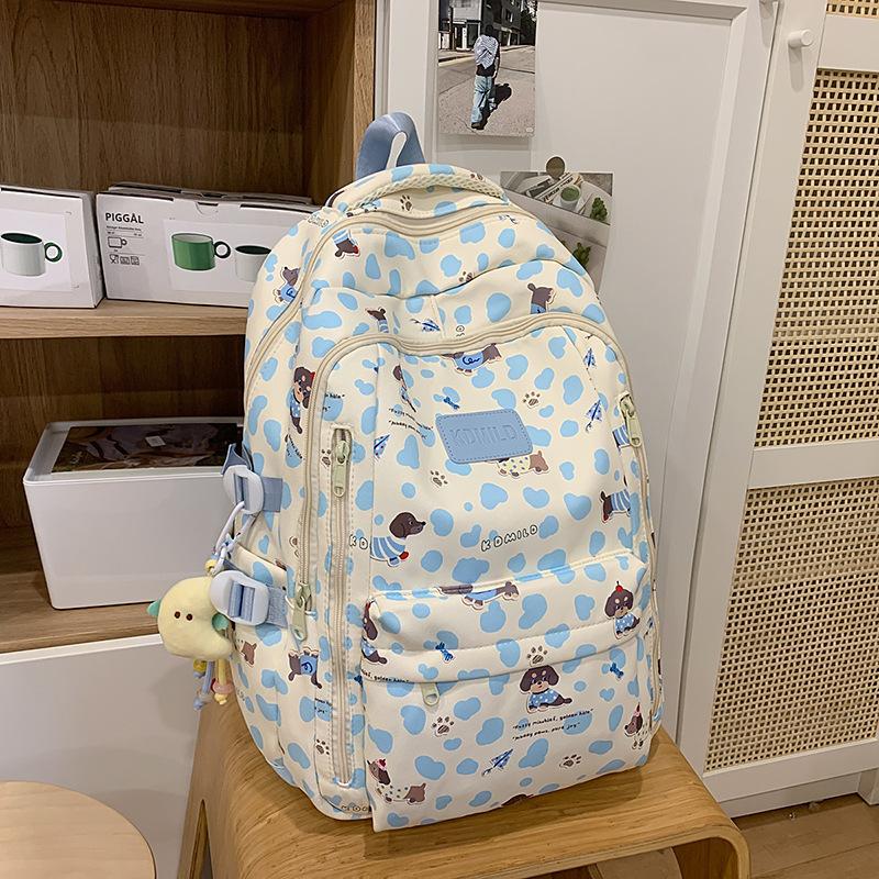 Schoolbag 2025 Schoolbag Female Korean Edition Junior Girl High School High School Large Capacity Mori Cute Printed Backpack