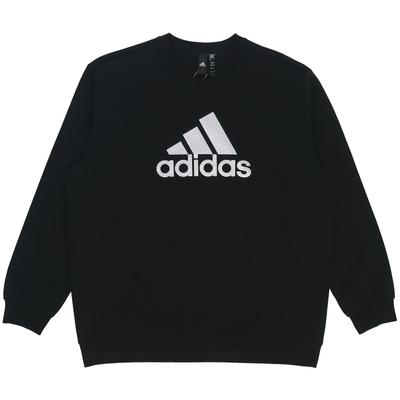Logo Print Crew Neck Sweatshirt Men Tops Black HM2960