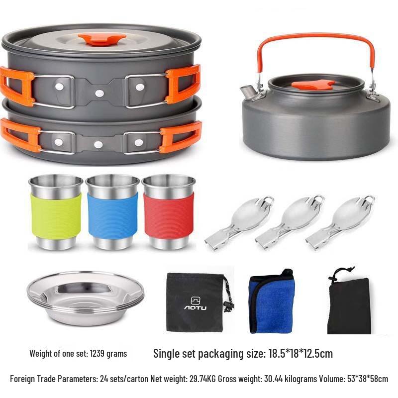 New Camping Cookware Set: Portable Pot and Utensil Kit for Outdoor Adventures