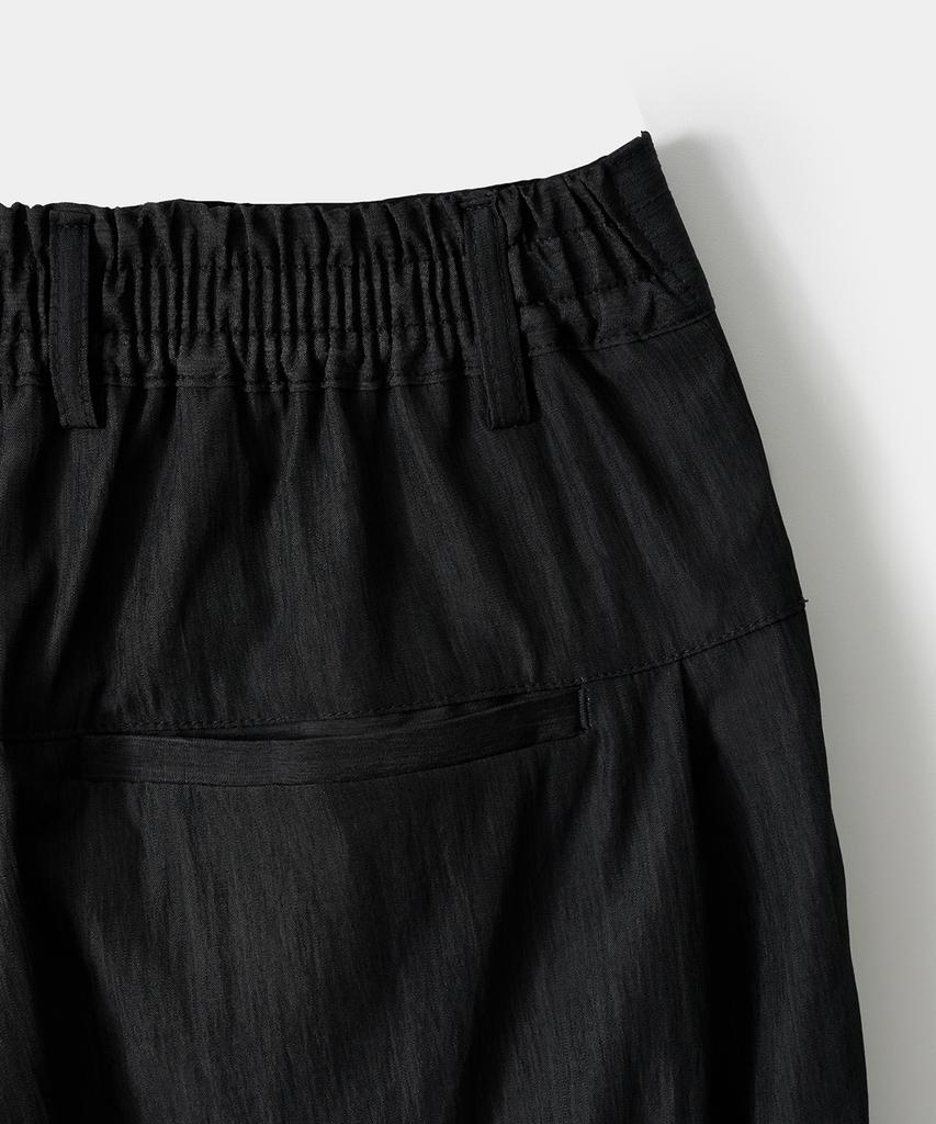 TRIP LE SENS Ss Air Flow Side Double-Pleated Pants_Black
