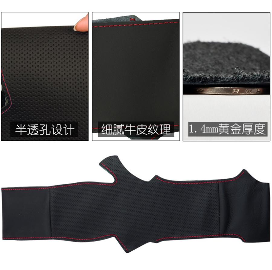 Car Steering Wheel Cover Hand Sewing For Toyota RAV4 2013-2018 Corolla 2014-2018