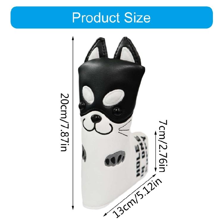 Golfs Iron Head Protective Cover Cartoon Dog PU Leather Waterproofs Golfs Iron Head Cover Golfs Accessories for Golfers