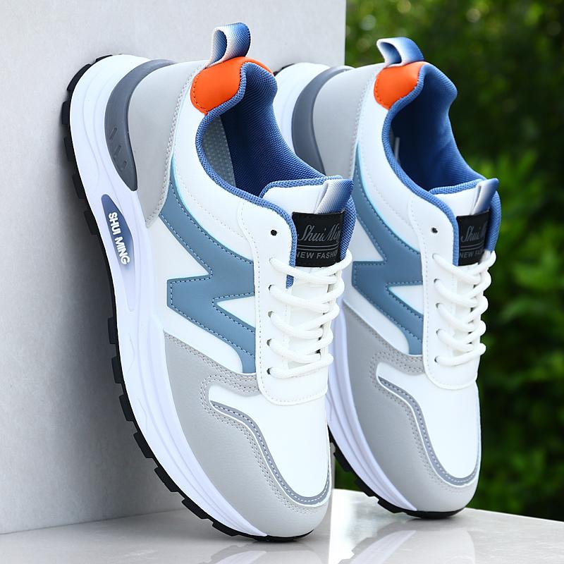 Winter velvet warm cotton shoes leather surface waterproof thickened sports shoes soft sole non-slip casual running shoes