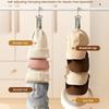 Closet Hat Rack Hanging Hat Organizer with 8 Rotatable Clamp Clips Wardrobe Foldable Hanging Organizer Display for Baseball Caps