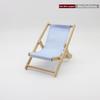 1Pc Outdoor Reclining Chair Dollhouse Miniature Items Wooden Beach Chair Model For Girl Mini Furniture Scene Diy Accessories