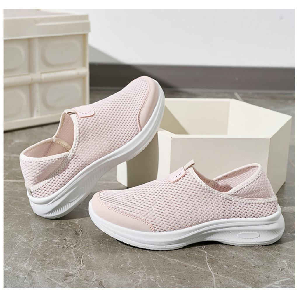 Spring and Summer New Women's Shoes, Mosquito Repellent Mesh Breathable Comfortable Soft Soled Men's Shoes, Wear Lightweight Casual Flyknit Shoes