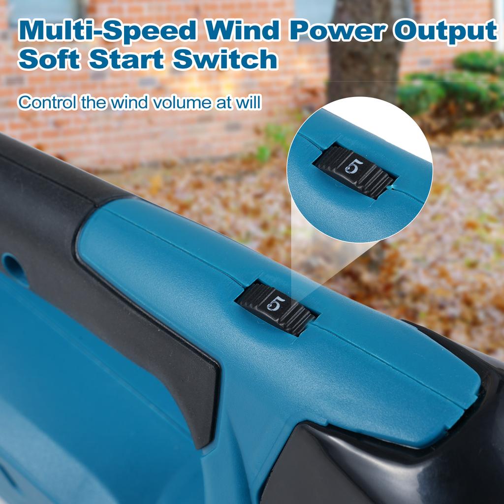 Leaf Blower 100MPH 21V Powerful Motor Electric Leaf Blower for Lawn Care 5 Speed Modes Battery Powered Leaf Blower