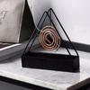 Triangular Mosquito Coil & Incense Holder - Sandalwood Rack with Ash Catcher