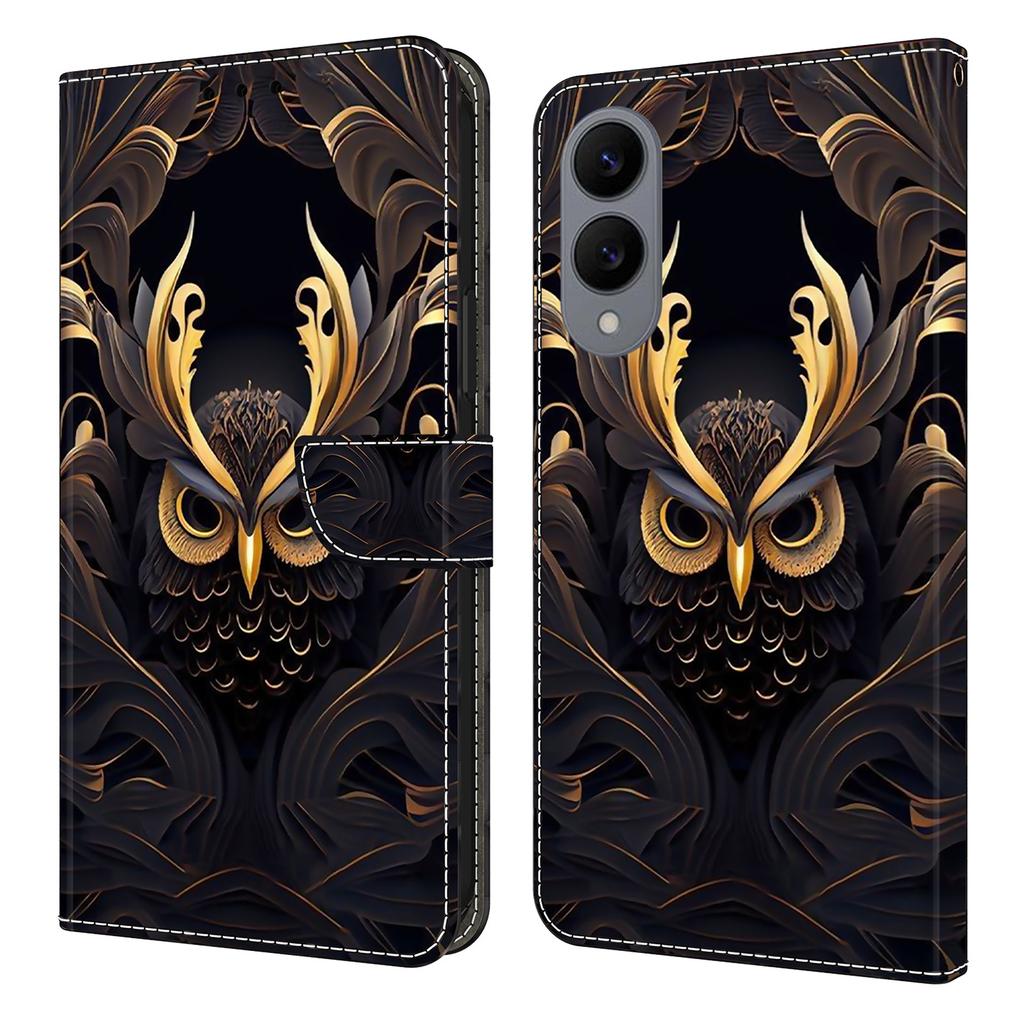 For Samsung Galaxy S25 Edge Wallet Case Pattern Printing PU Leather Flip Stand Phone Cover