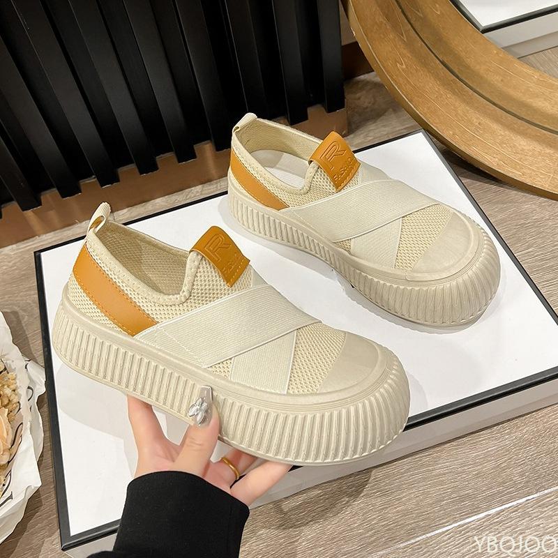 Fashion New breathable women's casual shoes summer new comfortable versatile cross strap women's shoes breathable board shoes