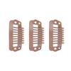 50pcs 8 Tips 8 Teeth Snap Comb Wig Clips Stainless Steel Snap Clips with Rubber Hair Grips for Hair Extension Wigs