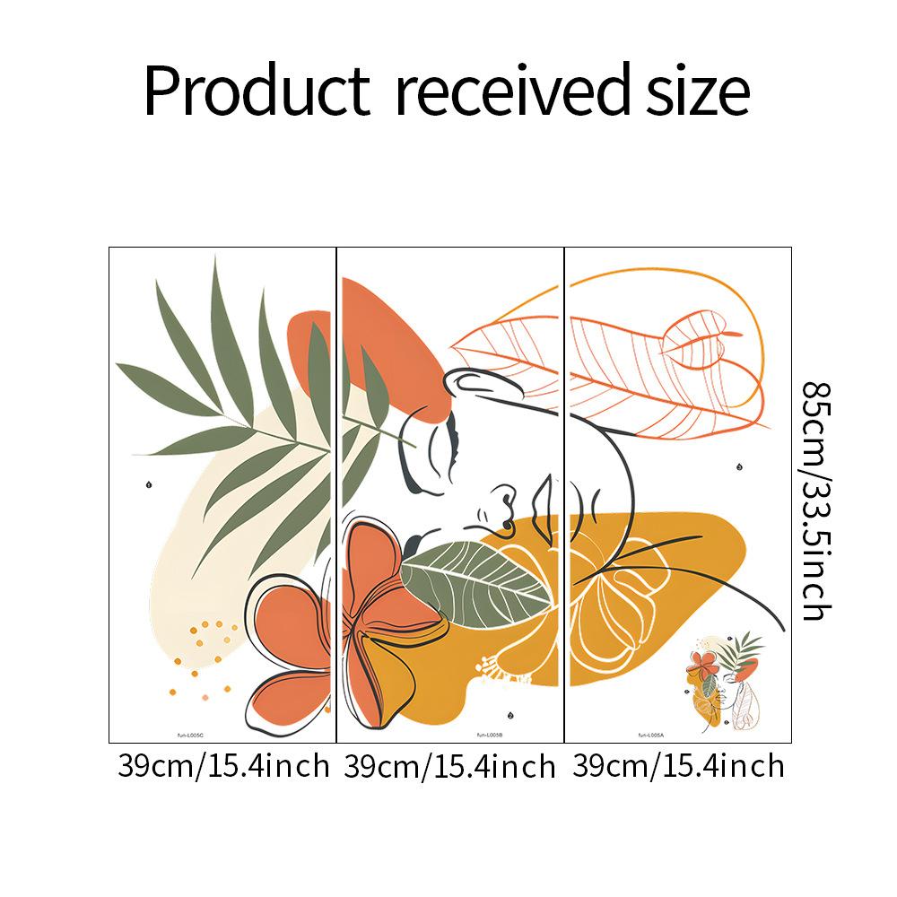 

Fun-L005 Color Block Collision Line Beauty Спальня Гостиная Фон Ландшафтный Дизайн Декоративная Наклейка На Стену Наклейка 39*85CM*3PCS/fun-L005