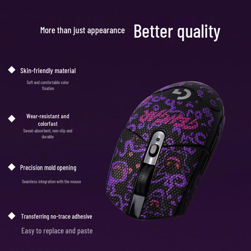 Huoxi Anti-Slip & Sweat-Absorbent Mouse Grip Tape for Logitech G102/G304