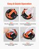 Vacuum Suction Cup, 203 mm Vacuum Glass Lifter with Metal Handle, 195 kg Max Lifting Capacity Tile Suction Cup Tool with Carrying Case for Lifting