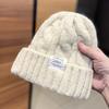 ins twist applique knitted wool hat children Internet celebrities autumn and winter versatile trend warm ear protection cold hat
