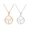 Modern Volleybollhalsband i Rostfritt Stål Justerbar Kedja Symboliskt Sport Smycke Accessoar För Henne