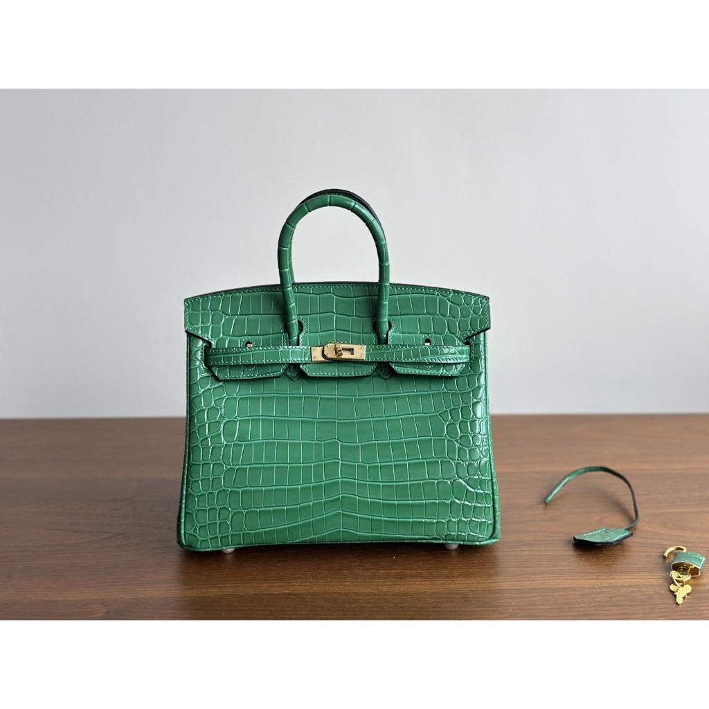 Kazilan 25cm Schrittlänge Platin Krokodillmuster vielseitig klassisch High-End Damenhandtasche